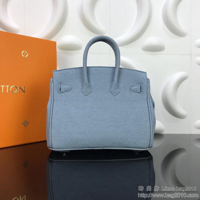 路易威登LV女包 頂級原單 M48888-25cm Humble Travel Bag Birkin BK Sup合作款 原版牛仔包包 時尚百搭款 泊金  ydh2711